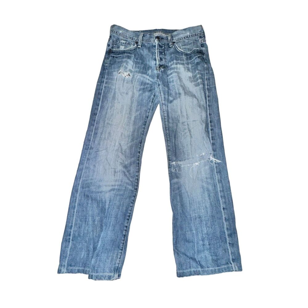 Citizens Of Humanity Evans Jeans Men's Size 32 Relaxed Button Fly 606 Distressed